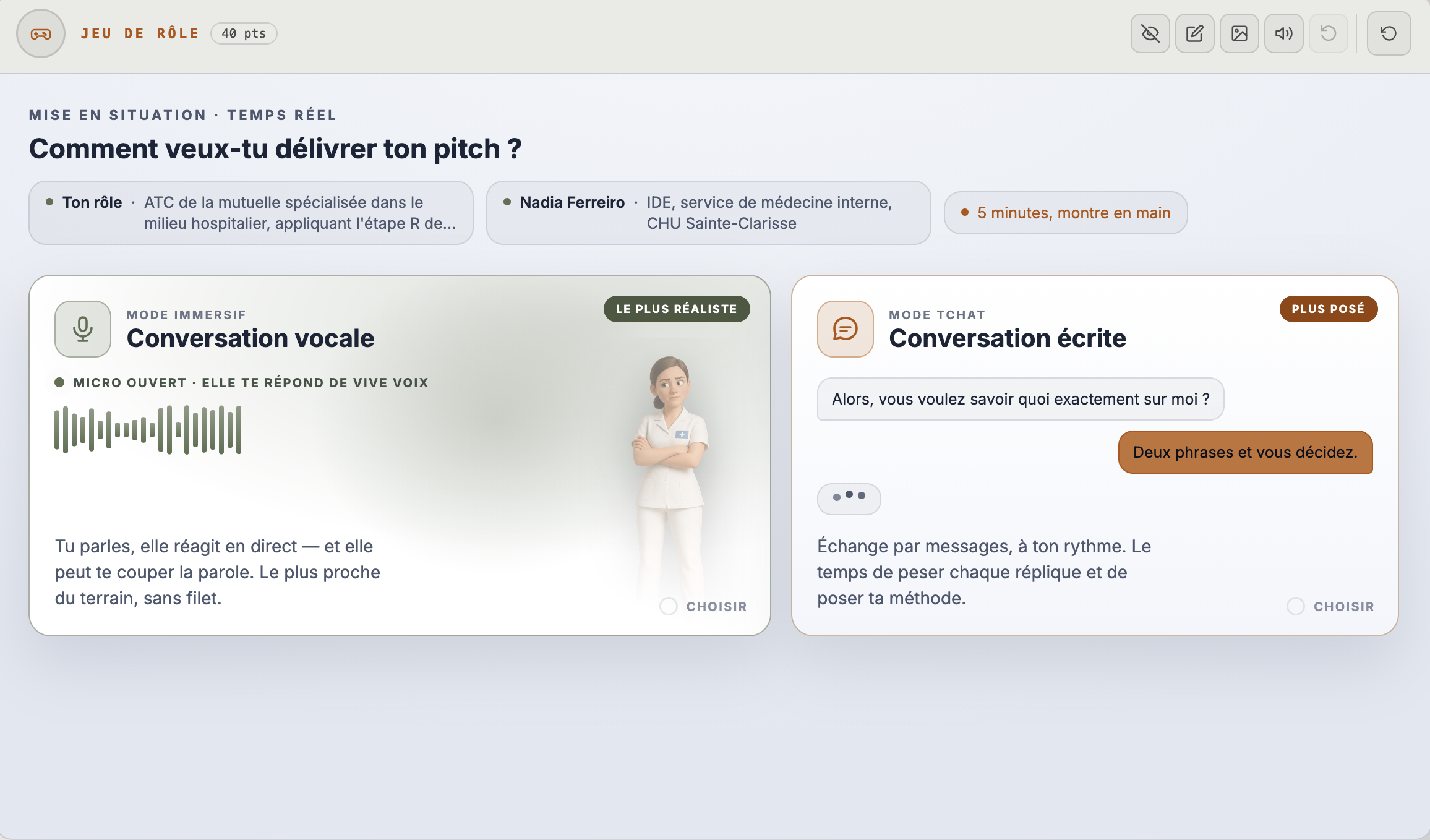 Jeu de rôle : conversation vocale ou écrite